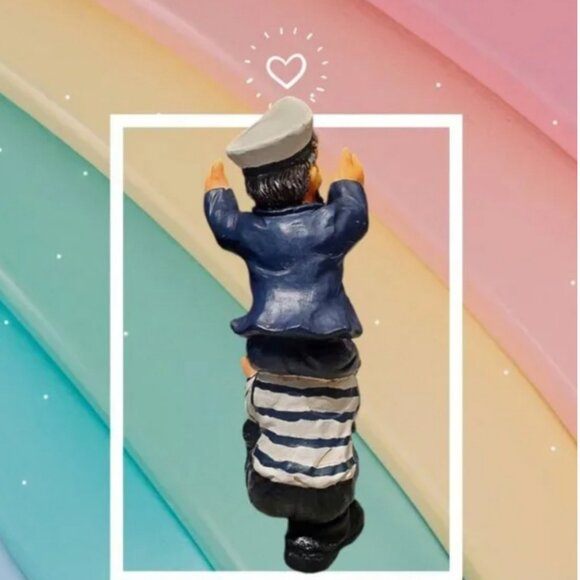 Two men Sea Captain Wine Holder Figurine  Statue - Picture 2 of 5